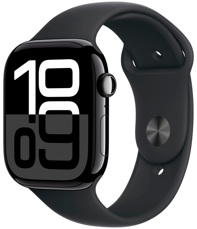 Умные часы Apple Watch Series 10 42 мм, M/L 140-245 мм, Aluminium Case GPS+Cellular, Jet Black